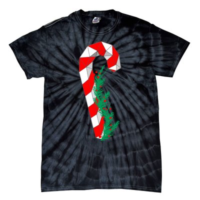 Christmas Candy Cane Santa Xmas Tie-Dye T-Shirt