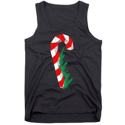 Christmas Candy Cane Santa Xmas Tank Top