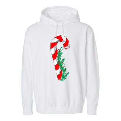 Christmas Candy Cane Santa Xmas Garment-Dyed Fleece Hoodie