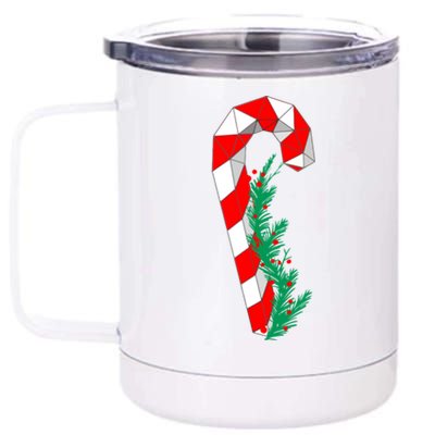 Christmas Candy Cane Santa Xmas 12 oz Stainless Steel Tumbler Cup