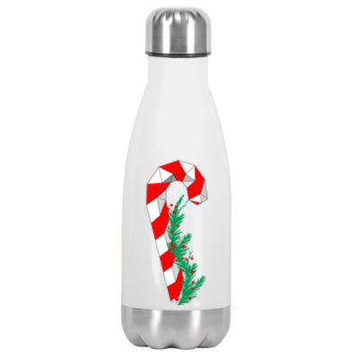 Christmas Candy Cane Santa Xmas Stainless Steel Insulated Water Bottle