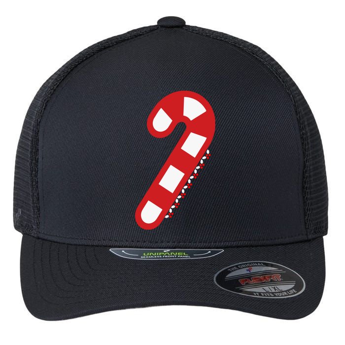 Christmas Candy Cane Santa Xmas Flexfit Unipanel Trucker Cap