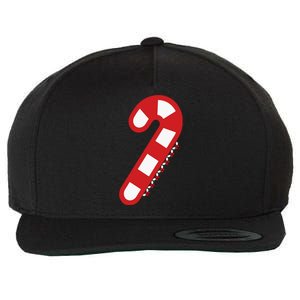 Christmas Candy Cane Santa Xmas Wool Snapback Cap