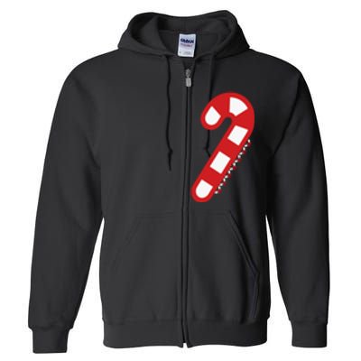 Christmas Candy Cane Santa Xmas Full Zip Hoodie