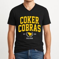 Coker College Cobras Arch Design V-Neck T-Shirt