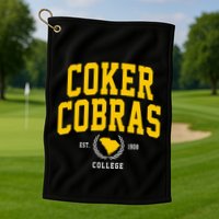 Coker College Cobras Arch Design Golf Towel