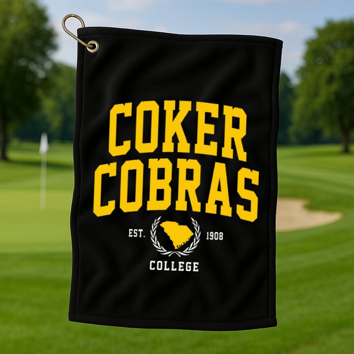 Coker College Cobras Arch Design Golf Towel