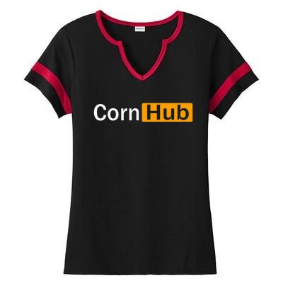 Cornhub Cornhole Cornholer Ladies Halftime Notch Neck Tee