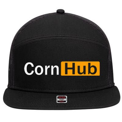 Cornhub Cornhole Cornholer 7 Panel Mesh Trucker Snapback Hat