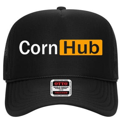 Cornhub Cornhole Cornholer High Crown Mesh Back Trucker Hat