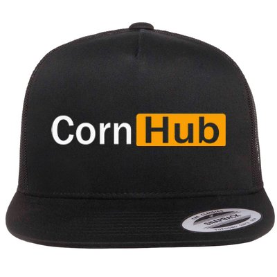 Cornhub Cornhole Cornholer Flat Bill Trucker Hat