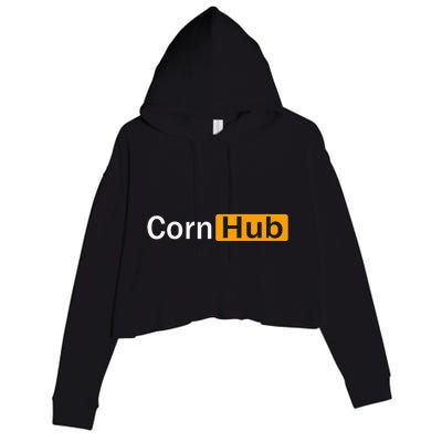 Cornhub Cornhole Cornholer Crop Fleece Hoodie