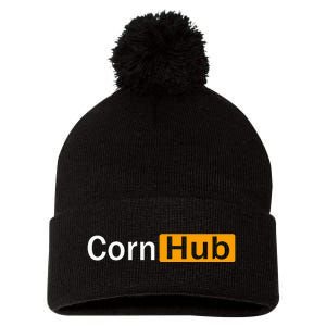 Cornhub Cornhole Cornholer Pom Pom 12in Knit Beanie