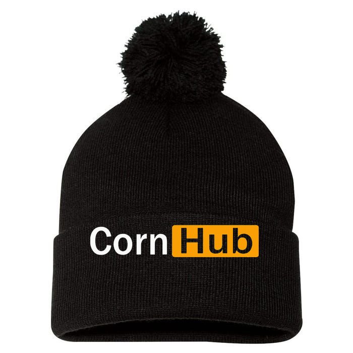 Cornhub Cornhole Cornholer Pom Pom 12in Knit Beanie