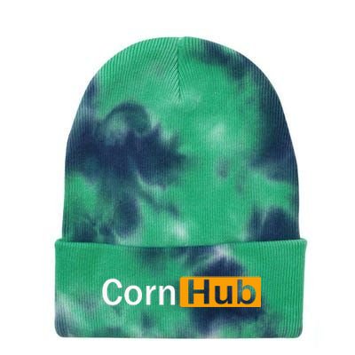 Cornhub Cornhole Cornholer Tie Dye 12in Knit Beanie