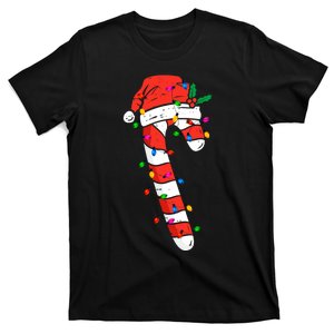 Christmas Candy Cane Santa Xmas T-Shirt