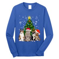 Cute Cat Christmas Tree Cat Lover Xmas Cat Mom Gift Long Sleeve Shirt