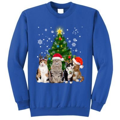 Cute Cat Christmas Tree Cat Lover Xmas Cat Mom Gift Sweatshirt