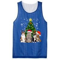 Cute Cat Christmas Tree Cat Lover Xmas Cat Mom Gift Mesh Reversible Basketball Jersey Tank