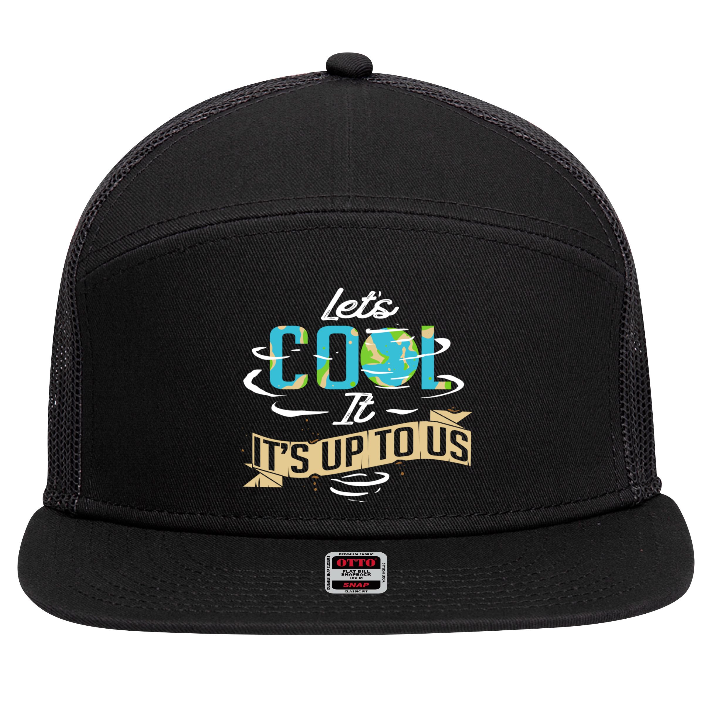 Climate Change Cool Gift 7 Panel Mesh Trucker Snapback Hat