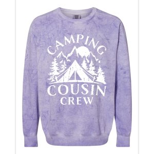 Camping Cousins Crew Family Reunion Road Trip Matching Gift Colorblast Crewneck Sweatshirt