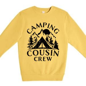 Camping Cousins Crew Family Reunion Road Trip Matching Gift Premium Crewneck Sweatshirt