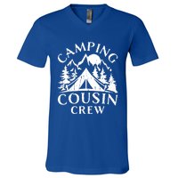 Camping Cousins Crew Family Reunion Road Trip Matching Gift V-Neck T-Shirt