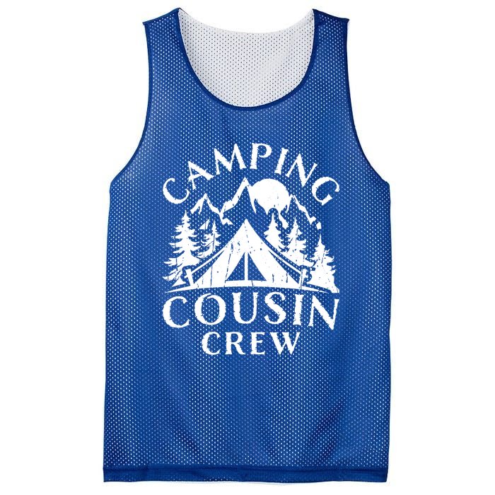 Camping Cousins Crew Family Reunion Road Trip Matching Gift Mesh Reversible Basketball Jersey Tank