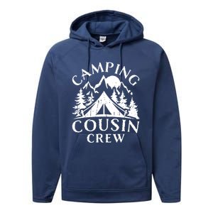 Camping Cousins Crew Family Reunion Road Trip Matching Gift Performance Fleece Hoodie