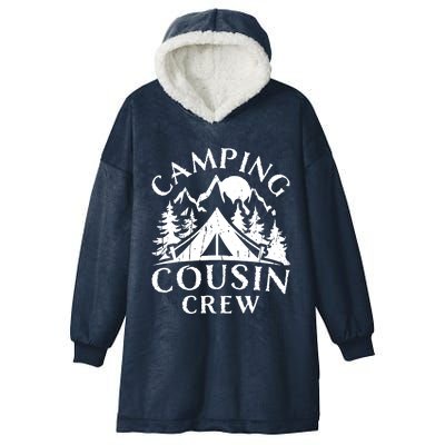 Camping Cousins Crew Family Reunion Road Trip Matching Gift Hooded Wearable Blanket