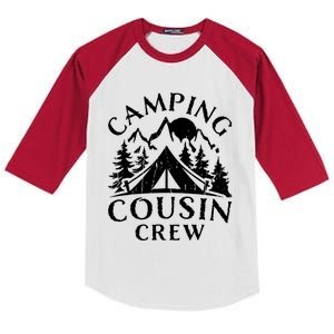 Camping Cousins Crew Family Reunion Road Trip Matching Gift Kids Colorblock Raglan Jersey