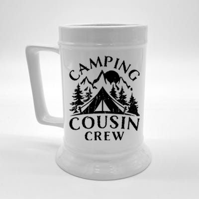 Camping Cousins Crew Family Reunion Road Trip Matching Gift Beer Stein