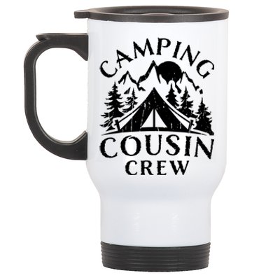 Camping Cousins Crew Family Reunion Road Trip Matching Gift Stainless Steel Travel Mug