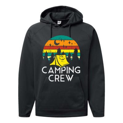 Camping Crew Cute Camper Performance Fleece Hoodie