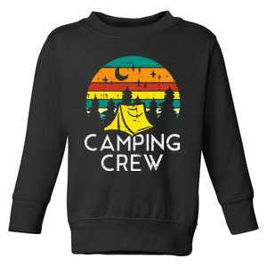 Camping Crew Cute Camper Toddler Sweatshirt