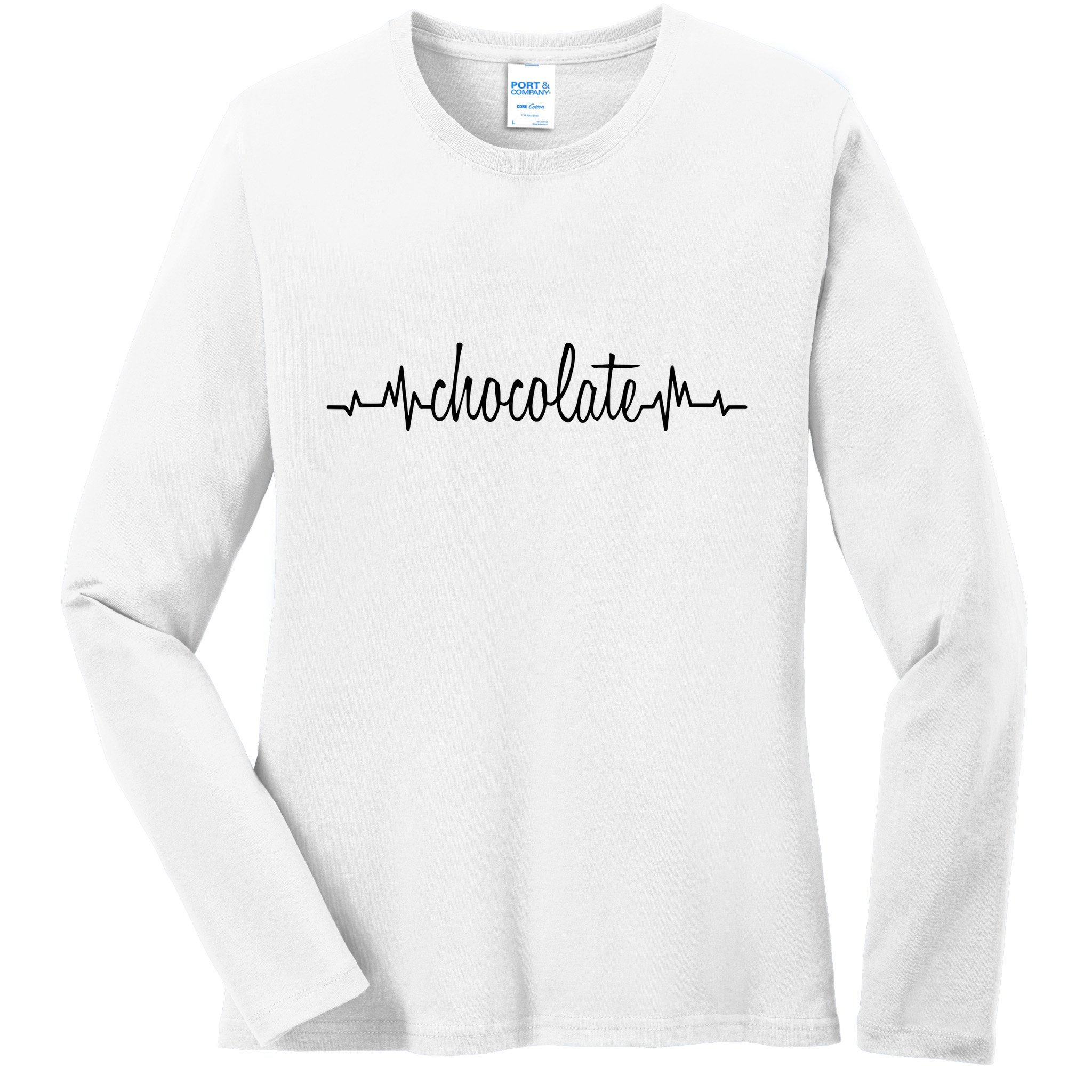 Chocolate Chip Cookie Ladies Long Sleeve Shirt