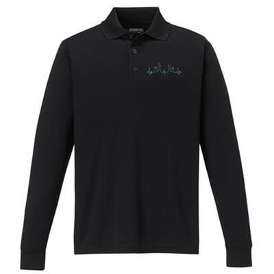 Chess, Chess Club, Chess Heartbeat Performance Long Sleeve Polo