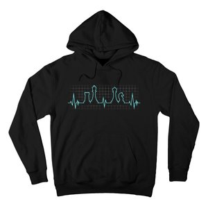 Chess, Chess Club, Chess Heartbeat Hoodie