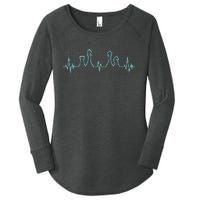 Chess, Chess Club, Chess Heartbeat Women's Perfect Tri Tunic Long Sleeve Shirt