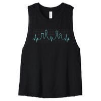 Chess, Chess Club, Chess Heartbeat Women's Racerback Cropped Tank