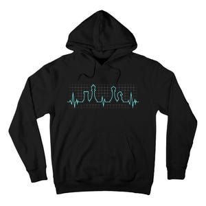 Chess, Chess Club, Chess Heartbeat Tall Hoodie