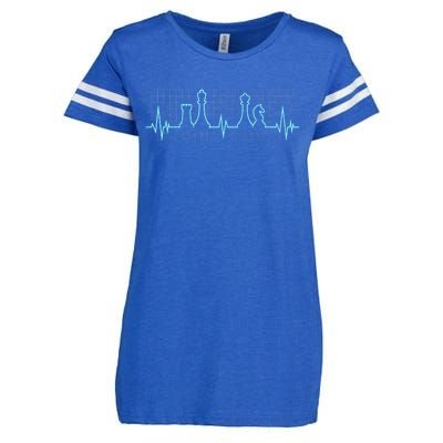 Chess, Chess Club, Chess Heartbeat Enza Ladies Jersey Football T-Shirt