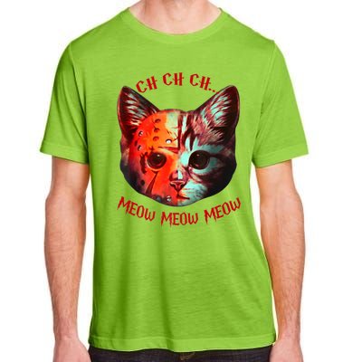 Ch Ch Ch Meow Meow Halloween Scary Cat Adult ChromaSoft Performance T-Shirt