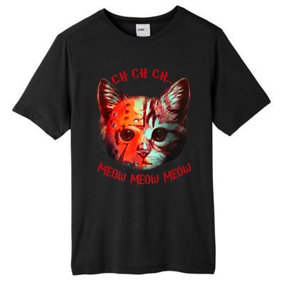 Ch Ch Ch Meow Meow Halloween Scary Cat Tall Fusion ChromaSoft Performance T-Shirt