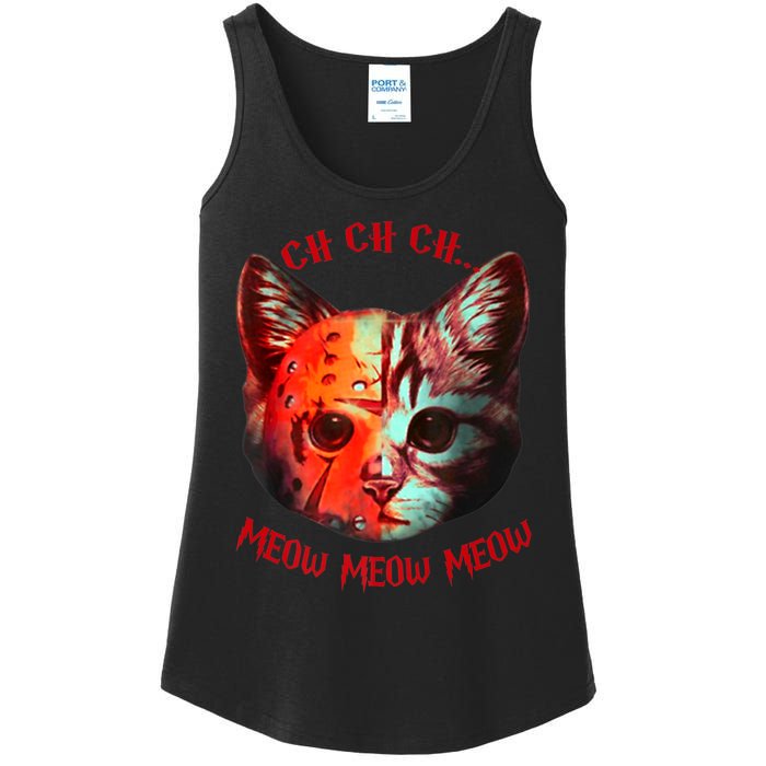 Ch Ch Ch Meow Meow Halloween Scary Cat Ladies Essential Tank