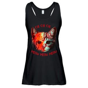 Ch Ch Ch Meow Meow Halloween Scary Cat Ladies Essential Flowy Tank