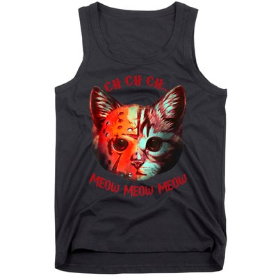 Ch Ch Ch Meow Meow Halloween Scary Cat Tank Top