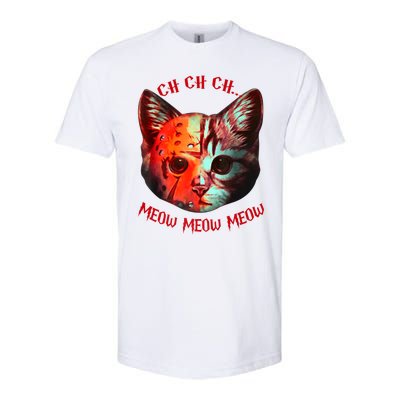 Ch Ch Ch Meow Meow Halloween Scary Cat Softstyle CVC T-Shirt