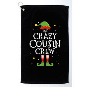 Crazy Christmas Cousin Crew With Elf For Xmas Family Pajama Gift Platinum Collection Golf Towel