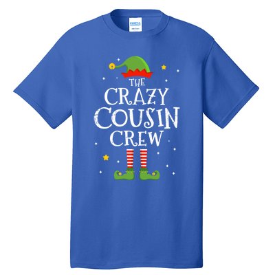 Crazy Christmas Cousin Crew With Elf For Xmas Family Pajama Gift Tall T-Shirt